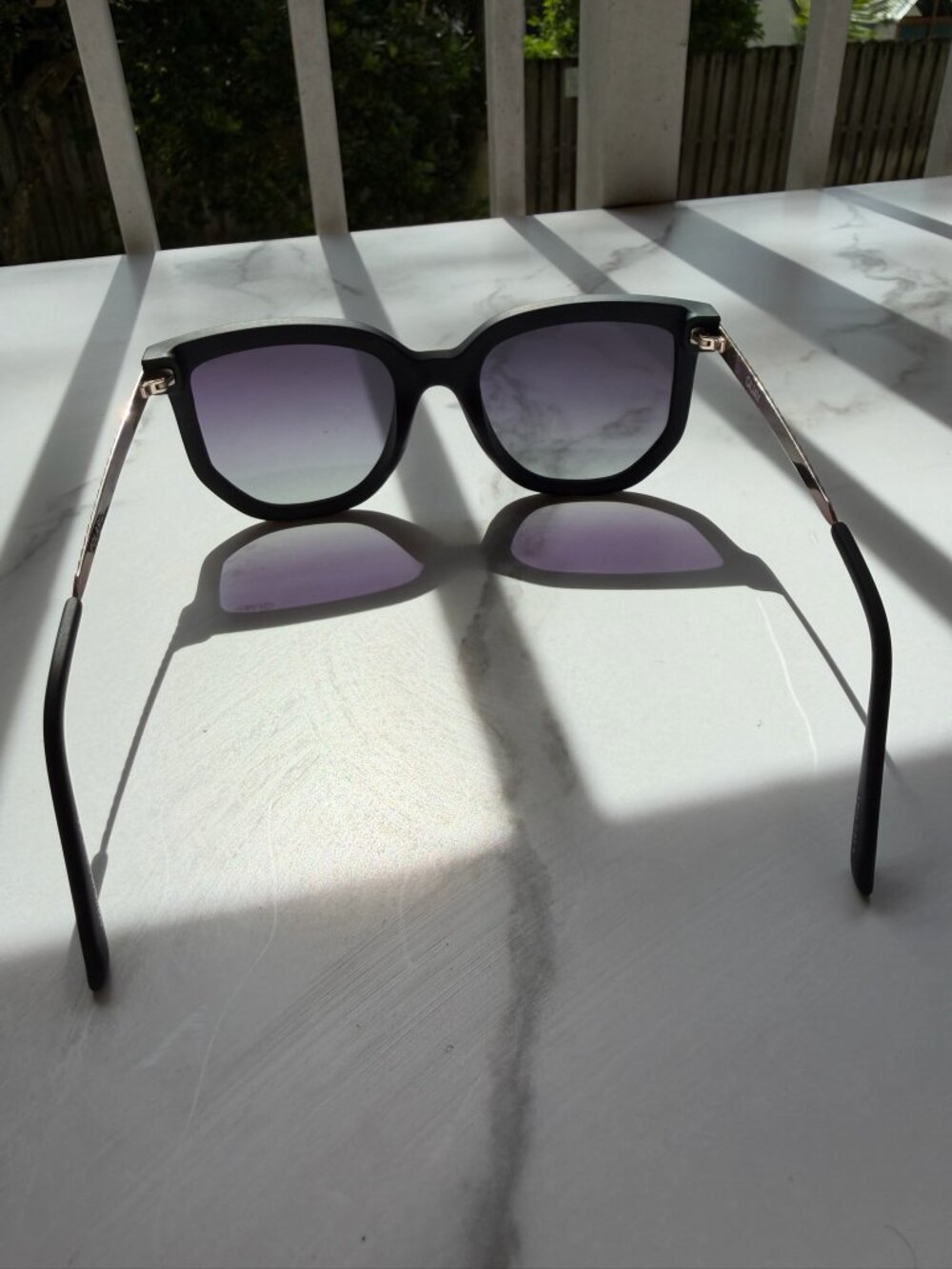 Quay Coffee Run Polarized Black Cat-Eye Sunglasses with Case - Picture 5 of 6